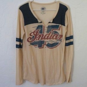 Lucky Brand Indian Moto L/S Tee Medium